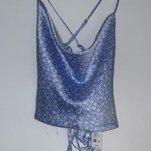 NWT Garage Camisole Neck Top Grapemist Spring Floral